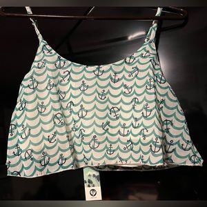 Lagaci adjustable strap summer half top